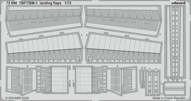 Eduard 72696 1/72 TBF/TBM1 Avenger Landing Flaps for Hasegawa
