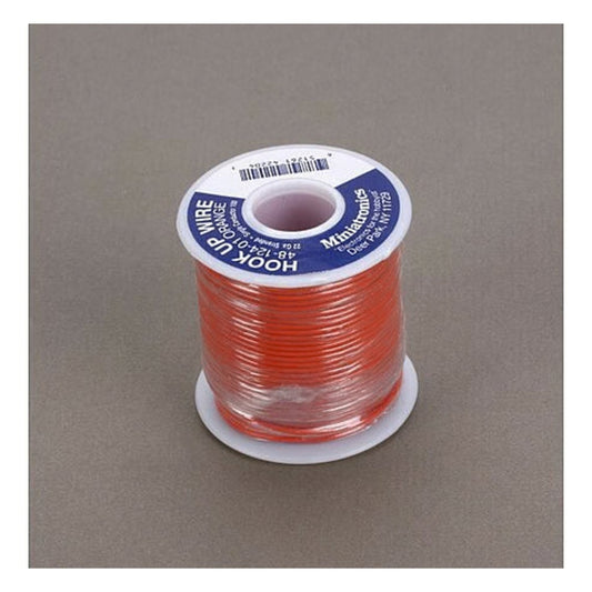 Miniatronics 4812401 All Scale 22 Gauge Stranded Single Conductor Wire - 100' 30m -- Orange