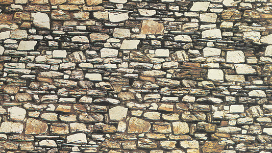 Noch 57520 HO/TT/O Scale Embossed Stone Card Sheet, Dolomite