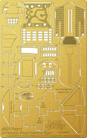 Paragrafix 216 1/537 Star Trek: USS Enterprise NCC1701 Refit Interior Photo-Etch