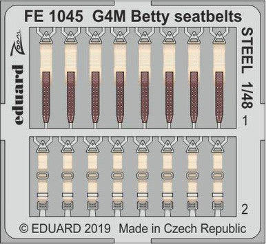Eduard FE1045 1/48 Betty Seatbelts Steel for Tamiya