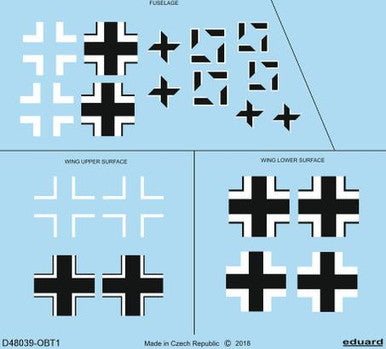 Eduard D48039 1/48 Decal Fw 190A-5 National Insignia for Eduard