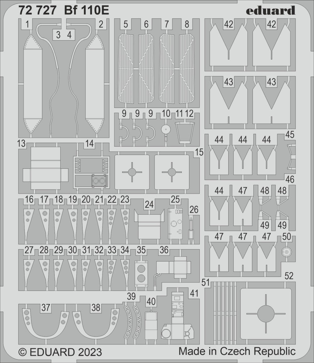 Eduard 72727 1/72 Aircraft- Bf110E for EDU
