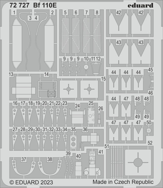 Eduard 72727 1/72 Aircraft- Bf110E for EDU