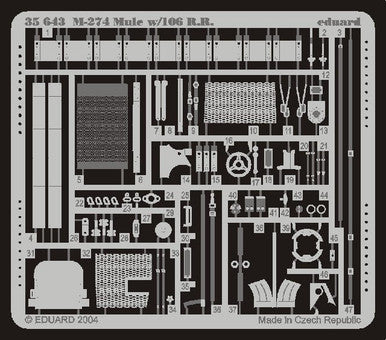 Eduard 35643 1/35 Mule w/106RR for DML Photo Etch Detail Set