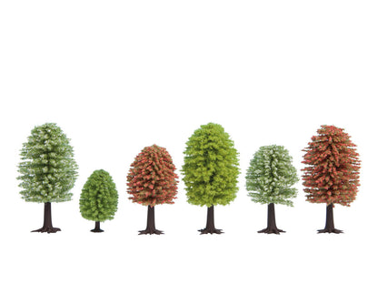 Noch 26806 HO/TT Scale Spring Deciduous Trees, 5-9 cm, Pack of 25