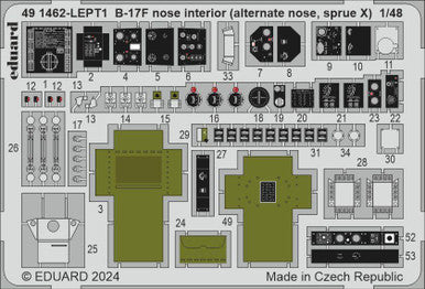 Eduard 491462 1/48 B-17F Nose Interior (Alternate Nose, Sprue X)