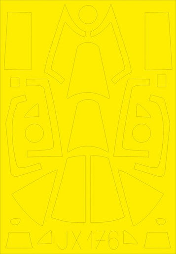 Eduard JX176 1/32 Masking Sheet for Tamiya Canopy Mask Set