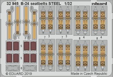 Eduard 32945 1/32 Seatbelts B-24 Steel for Hobby Boss (Pre-Painted)