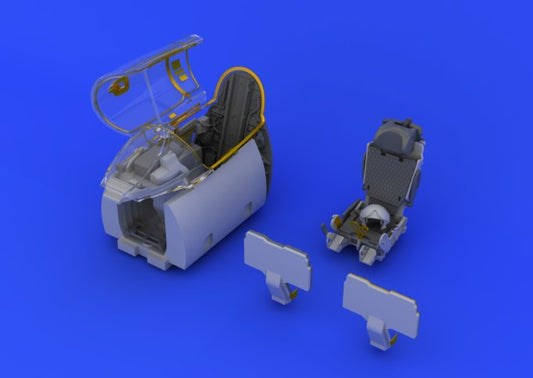 Eduard 648185 1/48 Aircraft- MiG21PFM Grey Interior for EDU (Photo-Etch & Resin)