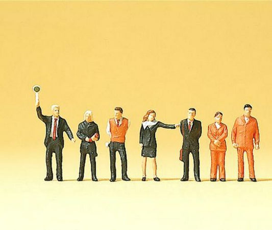 Preiser 79153 N Scale Pedestrians -- SBB Personnel pkg(7)