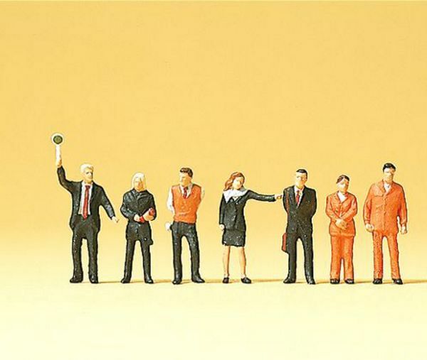 Preiser 79153 N Scale Pedestrians -- SBB Personnel pkg(7)