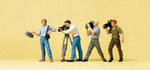 Preiser 10421 HO Scale People Working Film Crew pkg(4)