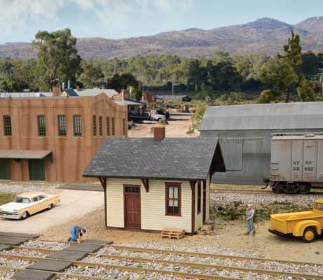 Walthers Cornerstone 4061 HO Scale Flag Stop Station -- Kit - 3-3/8 x 3-1/16 x 2