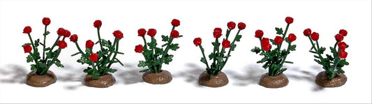Busch 1241 HO Scale Rose Bushes, Assembled pkg(36)