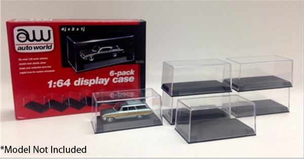 Auto World AWDC008 1/64 Plastic Display Cases 6-Pack for Diecast Cars