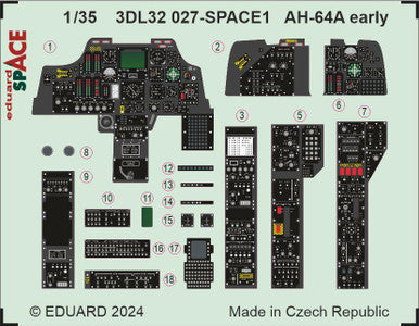 Eduard 3DL32027 1/35 AH-64A Early Space for TRUMPETER