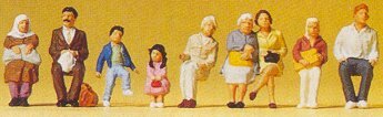 Preiser 10385 HO Scale Passengers Sitting On Bus #2