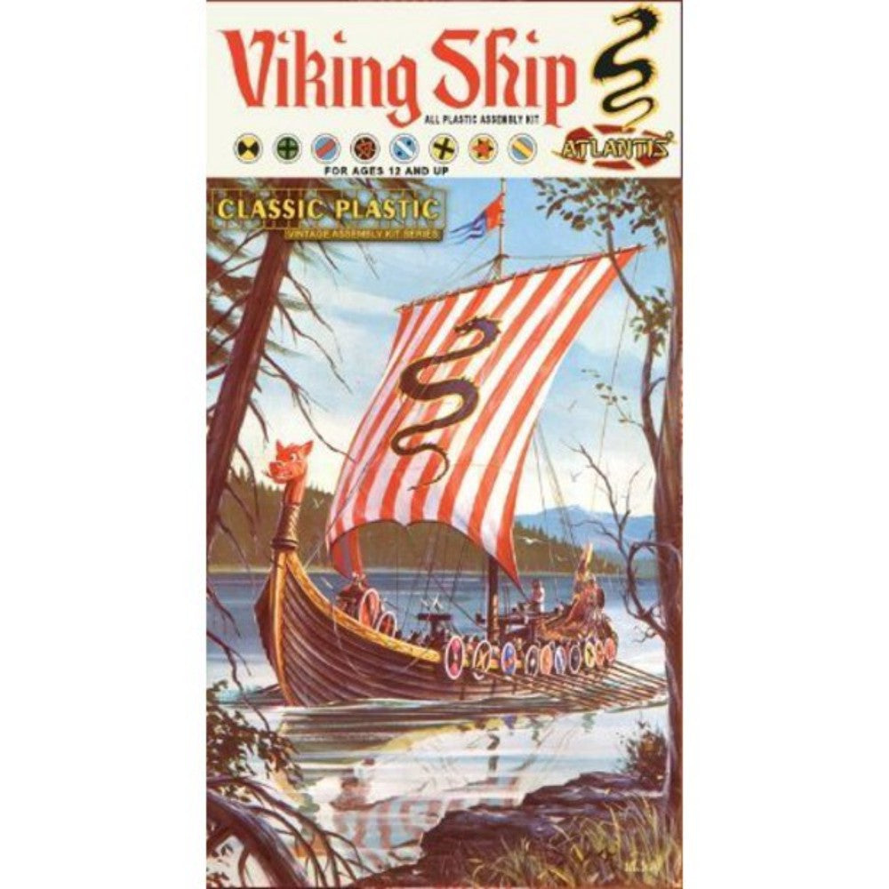 Atlantis Models 6002 1/60 The Viking Ship w/Oarsmen & Crew (Re-Issue)
