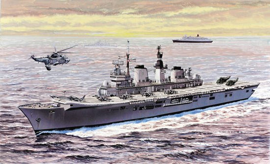 Dragon Models 7128 1/700 HMS Invincible Light Aircraft Carrier 40th Anniversary