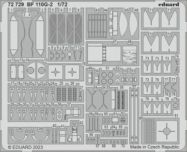 Eduard 72729 1/72 Bf 110G-2 for Eduard Photo Etch Detail Set