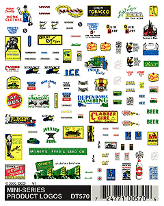 Woodland Scenics 570 N Scale Dry Transfer Signs Product Logos