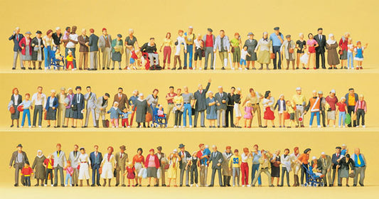 Preiser 13002 HO Scale Pedestrians Super-Set Bulk Figures
