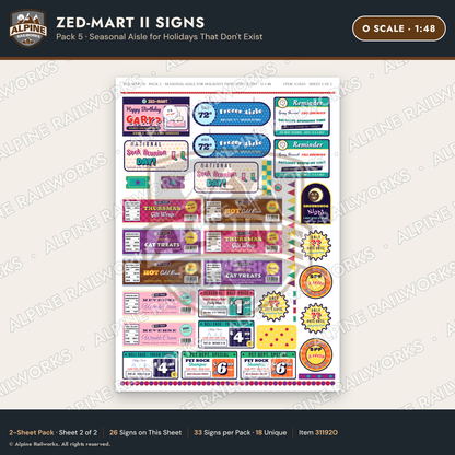 Alpine Railworks 31192O O Scale Grocery Store Signs - Funny Products