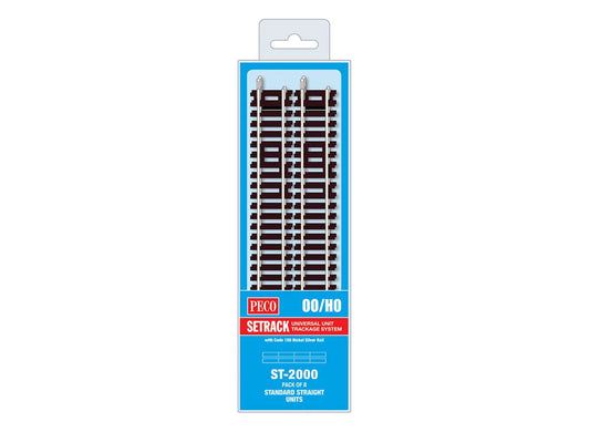 Peco ST-2000 HO Scale Code 100 Nickel Silver Standard Straight