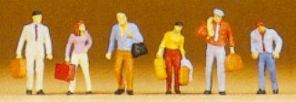 Preiser 79018 N Scale Passengers Walking pkg(6)