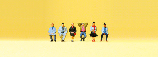 Preiser 79213 N Scale Seated Passengers Figure Set