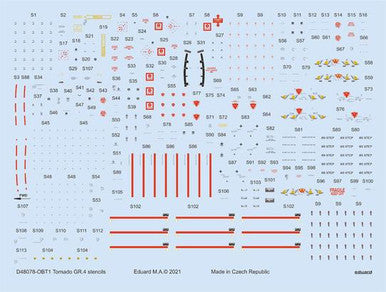 Eduard D48078 1/48 Decal Tornado GR.4 Stencils for Revell