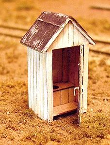 BTS Models 23005 HO Scale "One Holer" Outhouse Kit Peaked Roof