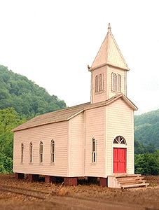 BTS Models 27232 HO Scale Rural Church Kit - 3-5/16 x 7-11/16"