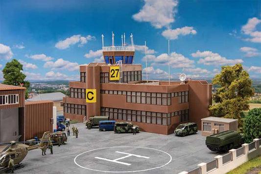 Faller 144112 HO Scale Airport Tower Building -- Kit - 15 x 6-3/16 x 11-1/8" 38