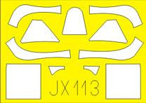 Eduard JX113 1/32 Mask Spitfire Mk.VIII for Tamiya Canopy Mask Set