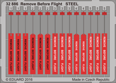 Eduard 32886 1/32 Remove Before Flight Steel (Pre-Painted)