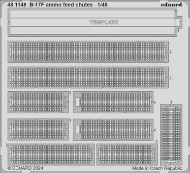 Eduard 481148 1/48 B-17F Ammo Feed Chutes Photo Etch for EDUARD