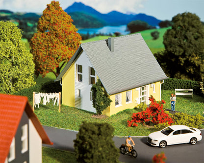 Faller 130317 HO Scale Detached House, Yellow Model Kit