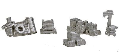 Bar Mills 1005 N Scale Assorted Street Stuff -- Unpainted pkg(5)