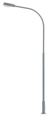 Faller 180219 HO Scale LED Streetlight -- Single-Arm Curved Mast, 3-11/16" 9.4c