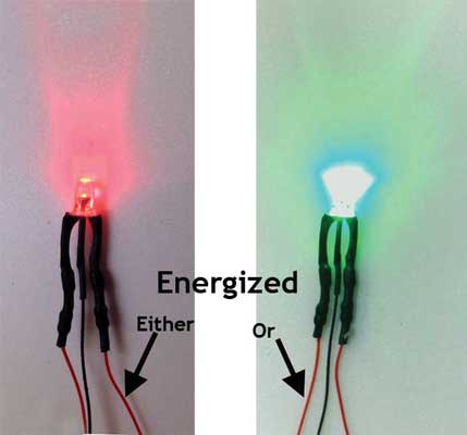 Evans Designs BD5 All Scale LED LIGHTS 3mm Bi-Directional Red/Green -- Universal 7-19V AC, DC, DCC Pkg(5)