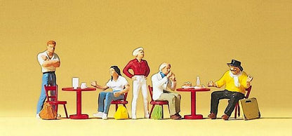Preiser 10349 HO Scale Recreation & Sports Students/Artists In Cafe