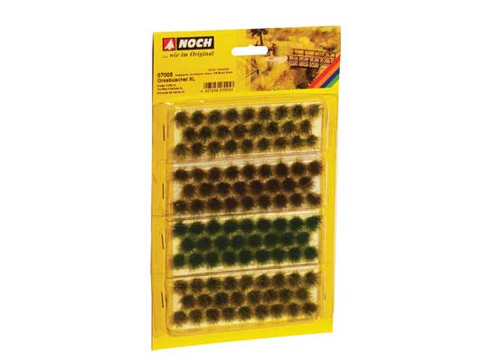 Noch 7005 All Scale Grass Tufts XL -- Beige-Green, Dark Green, Brown 3/8" (104)