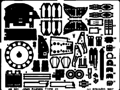 Eduard 48201 1/48 Raiden Jack for HSG Photo Etch Detail Set