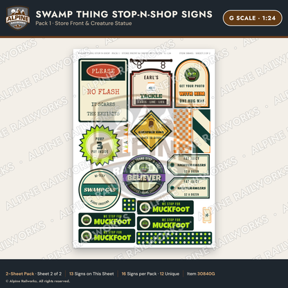 Alpine Railworks 30840G G Scale Roadside Signs - Swamp Monster Store