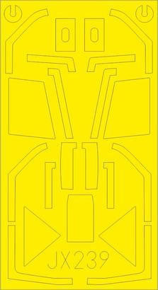 Eduard JX239 1/32 Mask Fw190A8/R2 for RMG Canopy Mask Set