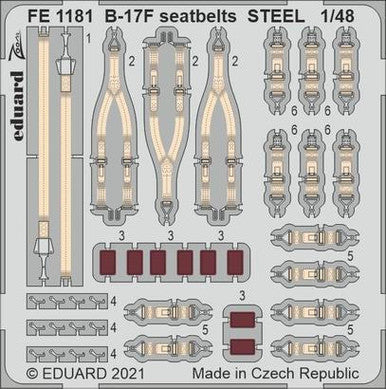 Eduard FE1181 1/48 B-17F Seatbelts Steel for HKM