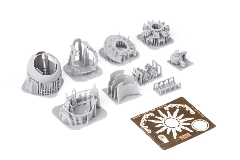 Eduard 648828 1/48 Aircraft- F4F4 Engine for EDU (Photo-Etch & Resin)
