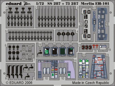 Eduard SS287 1/72 EH-101 for Italeri Photo Etch Detail Set